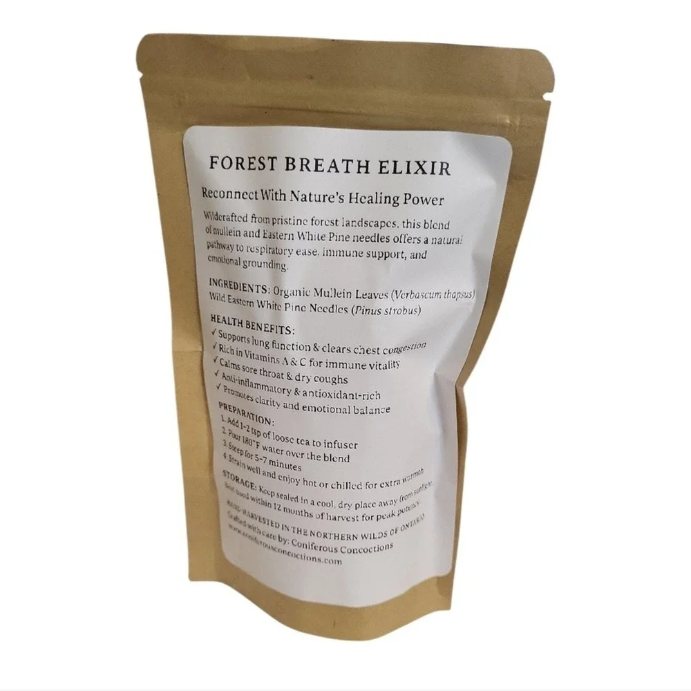 Forest Breath Elixir Herbal Tea • Mullein & White Pine Needles • Respiratory
